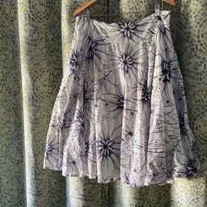 Anne Klein Floral Cotton Skirt 14